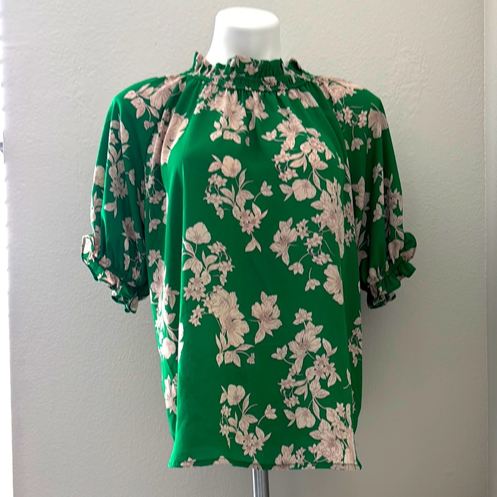 Floral Green Top